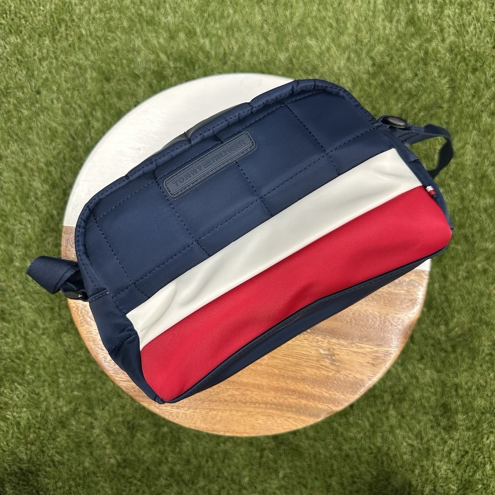 Quilted Tommy Hilfiger Cross‎ Body Bag Red White Navy